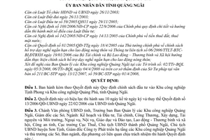 Quyết định 69/2008/QĐ-UBND chính sách đầu tư Khu công nghiệp Tịnh Phong