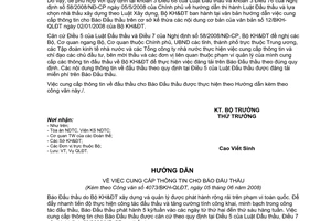 Công văn  4073/BKH-QLĐT cung cấp thông tin cho Báo Đấu Thầu