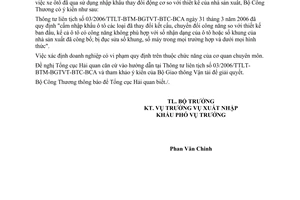 Công văn  4787/BCT-XNK nhập khẩu xe ôtô đã qua sử dụng