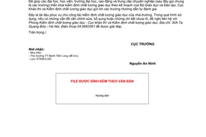 Công văn  564/KTKĐCLGD Hướng dẫn tự đánh giá trường ĐH, CĐ, TCCN