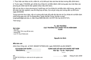 Công văn  5021/BGDĐT-KTKĐCLGD Tổ chức thi và chấm bài thi trắc nghiệm 2008