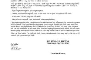 Công văn 2229/TCT-CS chính sách thuế GTGT