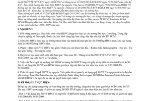 Công văn  1079/BHXH-TN "thực hiện Bảo hiểm y tế học sinh sinh viên năm học 2008 -2009”