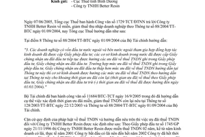 Công văn 2274/TCT-PC ưu đãi thuế thu nhập doanh nghiệp