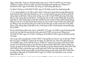 Công văn  2276/TCT-PC ưu đãi thuế TNDN