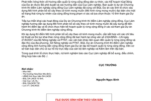 Công văn  787/CV-LNCĐ Thí điểm áp dụng phân bố số cây theo cỡ kính mong muốn để lập và tổ chức thực hiện kế hoạch quản lý rừng cộng đồng