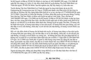 Công văn  250/BXD-HĐXD Điều chỉnh thiết kế tuyến đường Tân Sơn Nhất-Bình Lợi-Vành đai ngoài