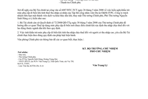 Công văn  4173/VPCP-KTTH khấu trừ khoản phụ cấp đi biển khi tính thu nhập chịu thuế đối với lao động thuộc ngành dầu khí