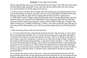 Công văn  47/BXD-QLN  tổ chức, thực hiện các dự án đầu tư phát triển nhà ở thương mại