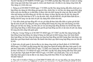 Công văn  72/BXD-KTXD Quản lý chi phí đầu tư xây dựng công trình