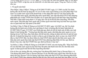 Công văn  2112/TCT-CS chính sách thuế đối với Nhà thầu nước ngoài