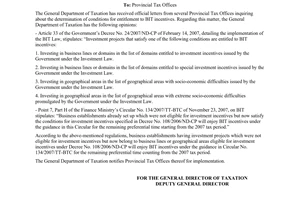 Official Dispatch No. 2387/TCT-CS on the determination of conditions for entitle