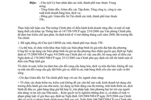 Công điện 03/BTC-QLG đảm bảo kiềm chế lạm phát ổn định kinh tế vĩ mô  cuối năm 2008