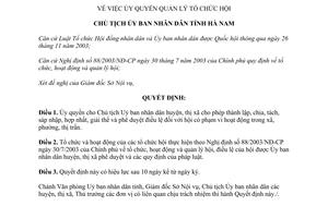 Quyết định 758/QĐ-UBND ủy quyền quản lý tổ chức Hội tỉnh Hà Nam
