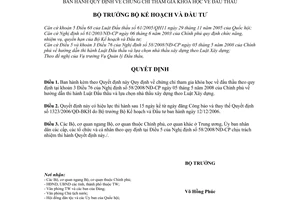 Quyết định 678/2008/QĐ-BKH Quy định về chứng chỉ tham gia khóa học về đấu thầu