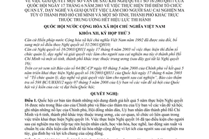 Nghị quyết 16/2008/NQ-QH12 giải quyết vấn đề NQ 16/2003/QH11 thực hiện thí điểm quản lý, dạy nghề và giải quyết việc làm cho người sau cai nghiện