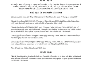 Quyết định 1313/QĐ-UBND 2008 quy định tiếp nhận xử lý phản ánh Thừa Thiên Huế
