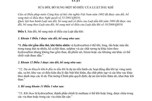 Luật dầu khí 2008 sửa đổi 10/2008/QH12