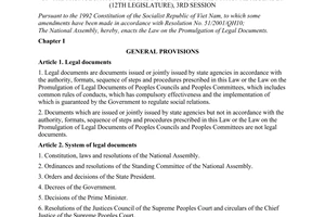 Law No. 17/2008/QH12 of June 03, 2008, on the promulgation of legal documents.