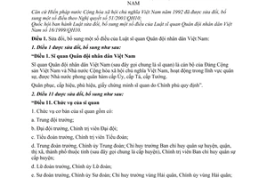 Luật sĩ quan Quân đội nhân dân Việt Nam 2008 sửa đổi 19/2008/QH12