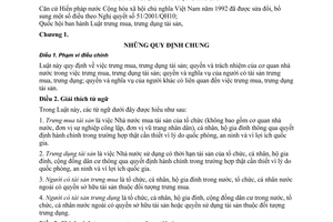 Luật trưng mua, trưng dụng tài sản 2008 15/2008/QH12