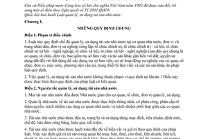 Luật quản lý, sử dụng tài sản nhà nước 2008 09/2008/QH12