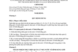 Nghị định 70/2008/NĐ-CP hứơng dẫn Luật bình đẳng giới