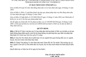 Quyết định 1388/QĐ-UBND năm 2008 bãi bỏ văn bản Sơn La ban lĩnh vực tái định cư