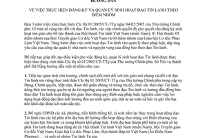 Hướng dẫn 49/SNV-TG thực hiện đăng ký quản lý sinh hoạt đạo Tin lành