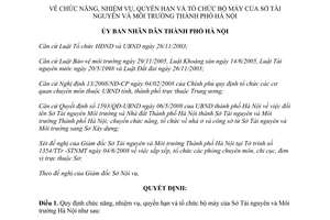 Quyết định 32/2008/QĐ-UBND chức năng nhiệm vụ quyền hạn tổ chức bộ máy