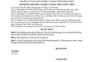 Quyết định 1709/QĐ-BNN-TC Quy chế trích lập, quản lý vả sử dụng Quỹ thi đua, khen thưởng của Bộ Nông nghiệp và phát triển nông thôn