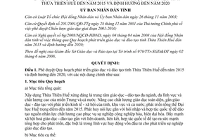 Quyết định 1356/QĐ-UBND Quy hoạch phát triển giáo dục đào tạo Thừa Thiên Huế