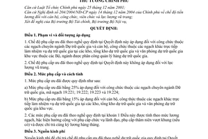 Quyết định 77/2008/QĐ-TTg chế độ phụ cấp ưu đãi theo nghề dự trữ quốc gia