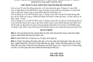 Quyết định 2465/QĐ-UBND Quy trình chuyển đổi công ty nhà nước thành công ty trách nhiệm hữu hạn một thành viên