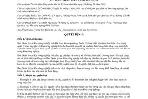 Quyết định 659/QĐ-UBND năm 2008 chức năng nhiệm vụ quyền hạn tổ chức bộ máy BQL