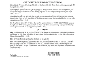 Quyết định 1168/QĐ-UBND 2008 đề án kiên cố hoá trường lớp học nhà công vụ An Giang