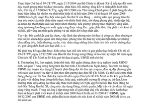 Chỉ thị 10/2008/CT-UBND thực hiện thắng lợi nhiệm vụ phát triển kinh tế xã hội Sóc Trăng