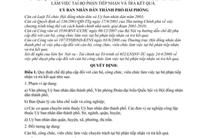 Quyết định 955/QĐ-UBND chế độ phụ cấp cán bộ, công chức, viên chức làm việc tại bộ phận tiếp nhận trả kết quả