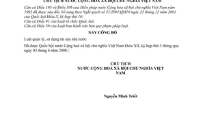 Lệnh công bố Luật quản lý, sử dụng tài sản nhà nước 04/2008/L-CTN