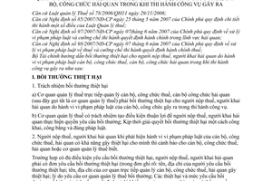 Thông tư 49/2008/TT-BTC hướng dẫn bồi thường thiệt hại người nộp thuế khai hải quan vi phạm pháp luật thi hành công vụ