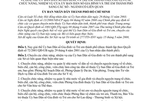 Quyết định 48/2008/QĐ-UBND giải thể Ủy ban Dân số gia đình và Trẻ em thành phố, chuyển các chức năng, nhiệm vụ của Ủy ban Dân số gia đình và Trẻ em