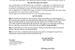 Quyết định 1351/QĐ-BTC sửa đổi mức thu phí giao dịch cổ phiếu, chứng chỉ quỹ đầu tư