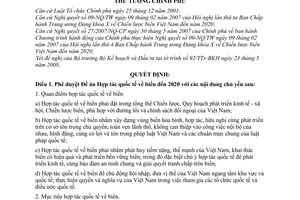 Quyết định 80/2008/QĐ-TTg phê duyệt Đề án Hợp tác quốc tế về biển đến 2020
