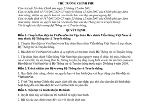 Quyết định 755/QĐ-TTg chuyển Báo điện tử VietNamNet về Bộ Thông tin và Truyền thông