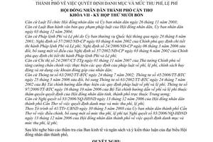 Nghị quyết 04/2008/NQ-HĐND điều chỉnh mức thu phí, lệ phí tại Nghị quyết 83/2006/NQ-HĐND