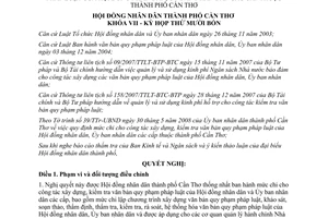 Nghị quyết 07/2008/NQ-HĐND mức chi xây dựng kiểm tra văn bản của HĐND UBND