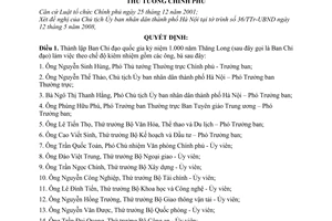 Quyết định 759/QĐ-TTg thành lập Ban Chỉ đạo quốc gia kỷ niệm 1.000 năm Thăng Long