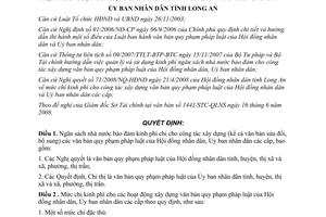 Quyết định 21/2008/QĐ-UBND chi xây dựng văn bản quy phạm pháp luật Long An