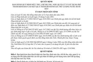 Quyết định 48/2008/QĐ-UBND Quy định mức, chế độ thu, nộp, quản lý và sử dụng phí thẩm định báo cáo kết quả thăm dò đánh giá trữ lượng nước dưới đất