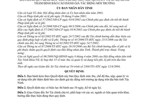 Quyết định 50/2008/QĐ-UBND Quy định mức thu, chế độ thu, nộp, quản lý và sử dụng tiền phí thẩm định báo cáo đánh giá tác động môi trường